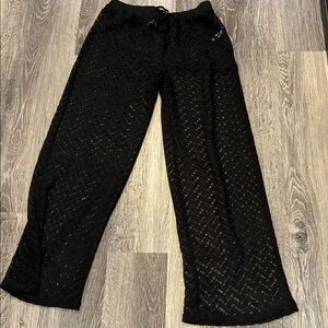 La Vie en Rose Black Lace bathing suit cover up Pants. B8
